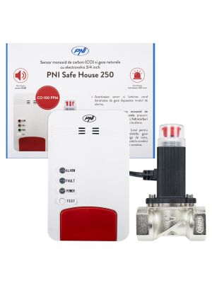 PNI Safe House Dual Gas 250 kit with carbon monoxide (CO) sensor and natural gas and solenoid valve