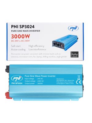 Voltage inverter PNI SP3024 24V power supply 230V output 3000W pure sine wave