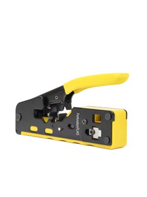 PNI SR7 pliers, for cutting and stripping cables and crimping RJ12, RJ45 CAT5, CAT6, CAT7 plugs, yellow