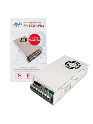 Switching voltage source PNI ST20A Plus 230V to 12V 20A stabilized for surveillance systems