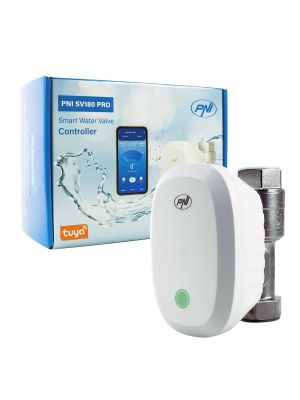 PNI SV180 PRO Smart Water Valve, Wi-Fi Connectivity, IP65, DN20, 3/4 Tuya App, Amazon Al Compatible