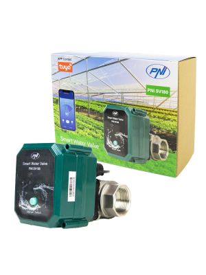 PNI SV180 smart water valve, Wi-Fi connectivity, IP65, DN25 1 inch, Tuya application, compatible with Amazon Alexa