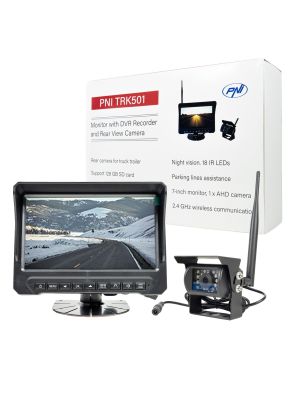 PNI TRK501 Wireless LCD Reversing Camera & Monitor with DVR Function, Micro SD Card Slot, IR LEDs, for Truck