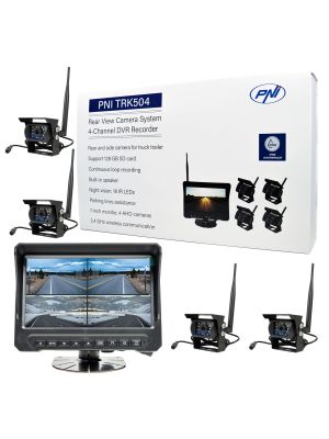 PNI TRK504 wireless video surveillance kit for truck DVR with LCD monitor and 4 cameras