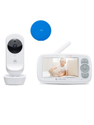 Package Video Baby Monitor Motorola VM34 with 4.3 inch screen + Sticky Pad Blue