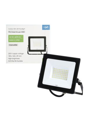 PNI GreenHouse WS51 50W Slim LED Floodlight, 6400K, 5000lm, 184.5*29*160mm