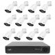 NVR PNI House IP716 video surveillance package and 12 PNI IP125 cameras with IP, 5MP