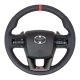 Leather steering wheel with airbag heating