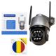 Paxhet PNI House IP574 video surveillance camera with Wi-Fi, PTZ, dual lens with sticky Pad Flag included