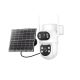 IP974S GSM 4G AOV video surveillance camera, PTZ, dual lens 2MP + 2MP, 8W solar panel, 7800mAh block battery