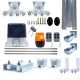 Complete PNI AP800D self-supporting gate automation kit, motor, wheels, photocells, remote control, lamp, 6-meter rack.