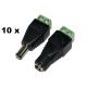 Set of 10bc PNI M02 Mother/Male Power Plugs for Surveillance Systems