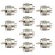 Set of 10 pieces PNI PL259 short plug for RG58 cable with gold-plated central pin 6 mm