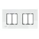 PNI RM202W glass double frame for PNI sockets