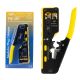 PNI SR7 pliers, for cutting and stripping cables and crimping RJ12, RJ45 CAT5, CAT6, CAT7 plugs, yellow