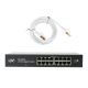 PNI SW016 Switch Package, 16 x 10/100/1000 Mbps, Gigabit, metal case and 1.5m CAT8 patch PNI U8015W