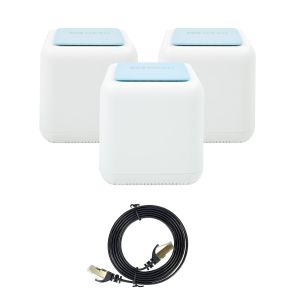 PNI GB1200 Gigabit Wi-Fi Mesh System Package and 1bc S/STP CAT7 flat network cable PNI U7015B 1.5m