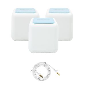 PNI GB1200 Gigabit Wi-Fi Mesh System Package and 1bc S/STP CAT8 flat network cable PNI U8015W 1.5m