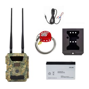 PNI Hunting 400C 24MP Hunting Camera Kit, Housing and Security Cable, 7.2Ah Battery, Power Cable