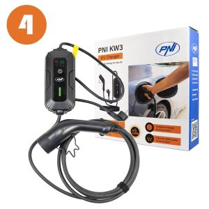 Box with 4 pcs PNI KW3 portable charger