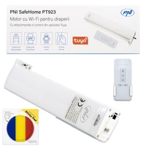 Smart motor package for curtains, PNI SafeHome PT923 WiFi curtains with sticky Pad Flag included