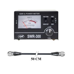 PNI SWR-300 PWR-SWR Meter Reflectometer Package, for SWR measurement and PNI R50 connection cable