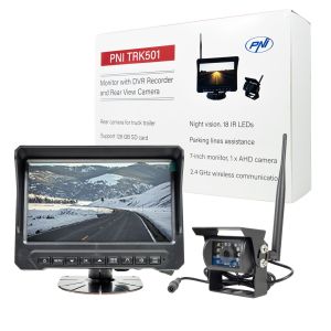 PNI TRK501 Wireless LCD Reversing Camera & Monitor with DVR Function, Micro SD Card Slot, IR LEDs, for Truck